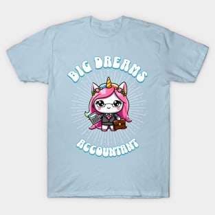 Big Dreams Accountant Unicorn Ocean Edition T-Shirt